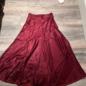 Zara Satin Midi Skirt